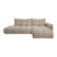 by fonQ Charme Hoekbank Rechts met Slaapfunctie - Weefstof - Beige
