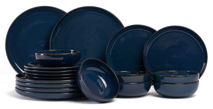 ASA Selection Serviesset Saisons - Midnight Blue - 18-delig | 6 personen - 6 dinerborden, 6 ontbijtborden en 6 kommen