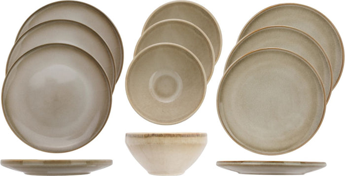 Cosy & Trendy Serviesset Conico - 12-delig | 4 personen - 4 dinerborden, 4 dessertborden en 4 kommen