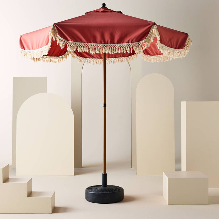 sweeek - Parasol met franjes 2m staal