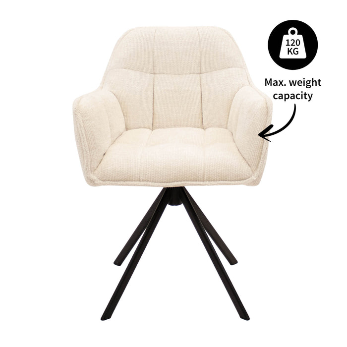 Kick draaistoel Luc - Crème