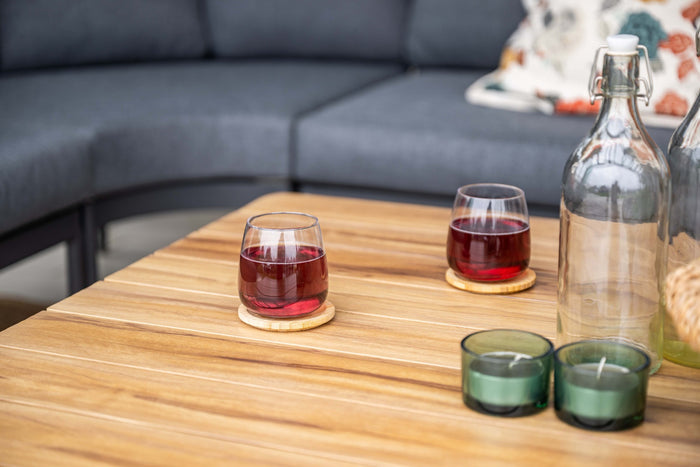 GI Bali loungeset (4-delig) - Naturel Rotan|Carbon Black