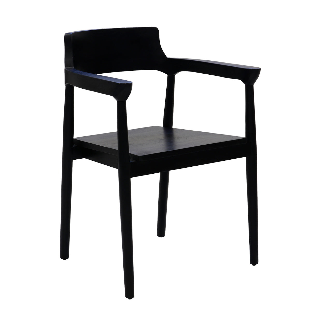 DÉJA Living - Tuinstoel - Zwart Teakhout - Zithoogte 47cm - Hazel - Set van 2