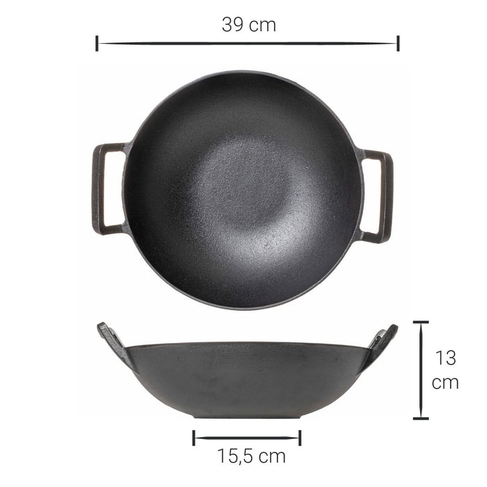 Blackwell Wadjan Wokpan - Gietijzer - 32 cm - Zwart