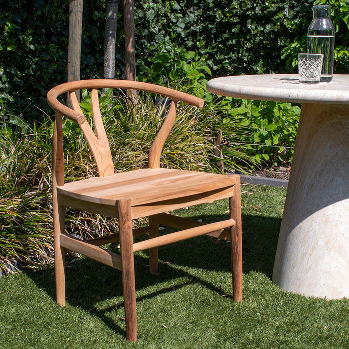 DÉJA Living - Tuinstoel - Naturel Teakhout - Zithoogte 47cm - Skye - Set van 2