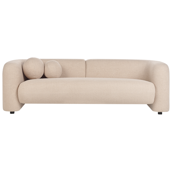 Beliani - LEIREN - Driezitsbank - Beige - Bouclé