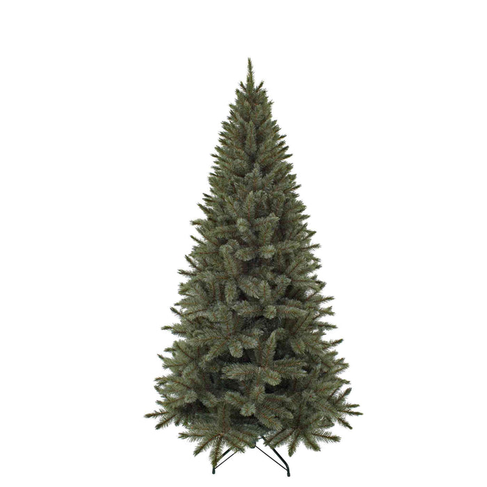 Triumph Tree Kunstkerstboom Forest frosted - 117x117x215 cm - PVC|Hardnaald - Nieuwgroei Blauw