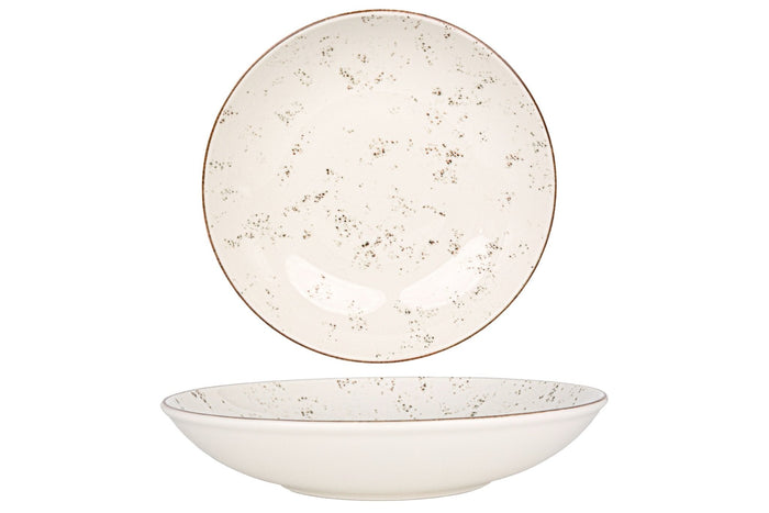 Bonna Diep bord - Grain - Porselein - 25 cm (1300cc) - set van 6