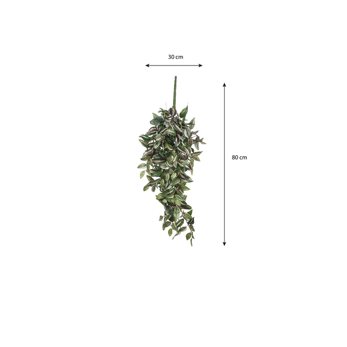 Mica Decorations Tradescantia Kunst Hangplant - H80 cm - Groen