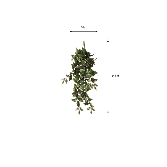 Mica Decorations Tradescantia Kunst Hangplant - H54 cm - Groen