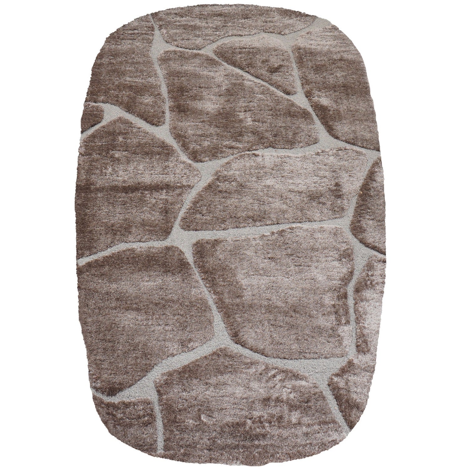Veer Carpets - Vloerkleed Macy Bruin - Rounded Corners 160 x 230 cm