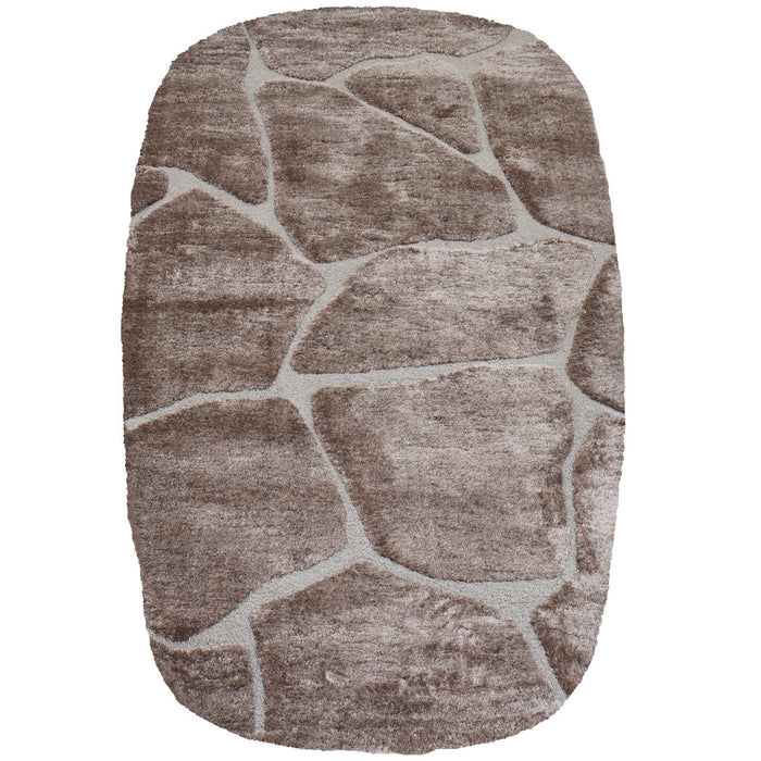 Veer Carpets - Vloerkleed Macy Bruin - Rounded Corners 160 x 230 cm