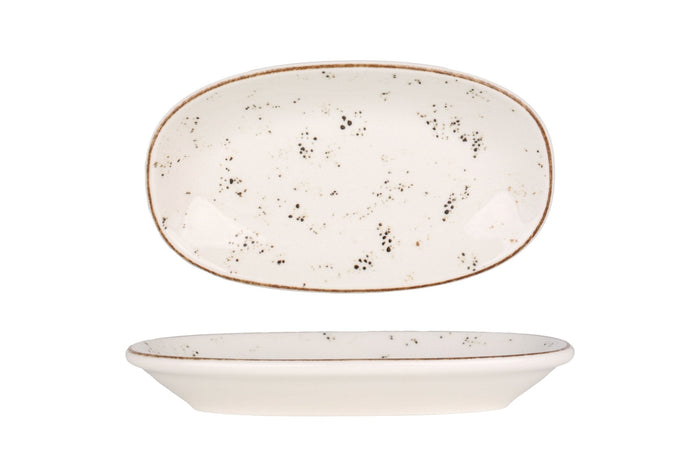 Bonna Serveerschaal - Grain - Porselein - 19x11 cm - set van 2