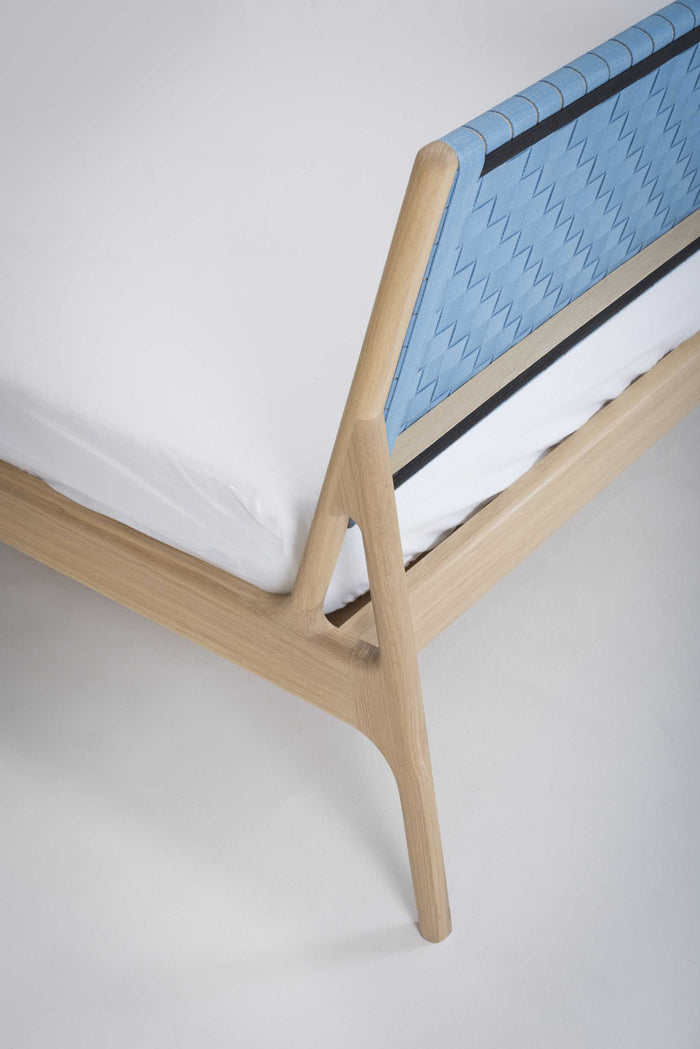 Gazzda Fawn bed 160x200 cotton webbing white