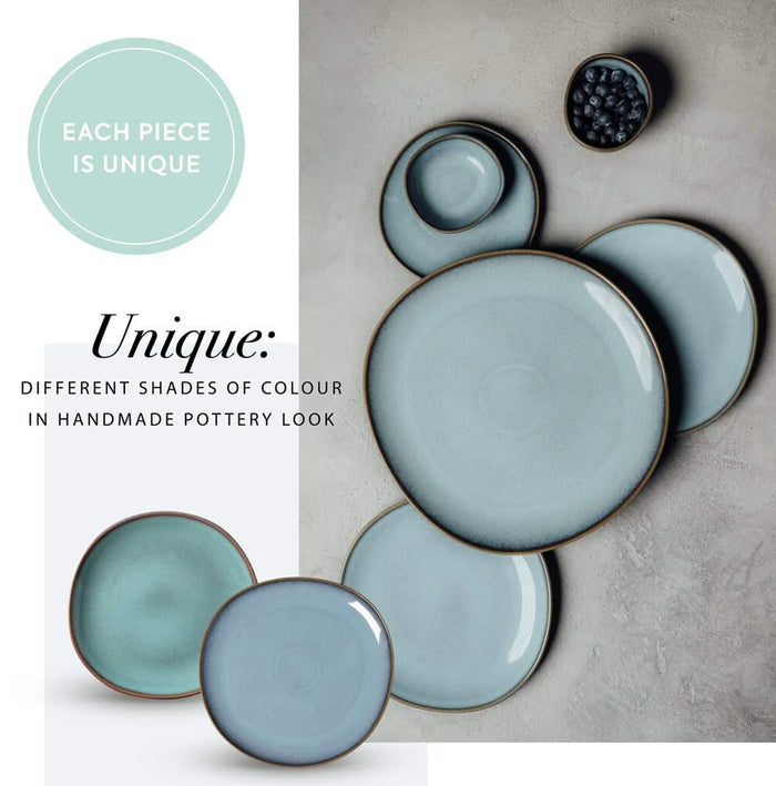 Villeroy & Boch Serviesset Lave - Glace - 4-delig | 2 personen - 2 dinerborden en 2 diepe borden