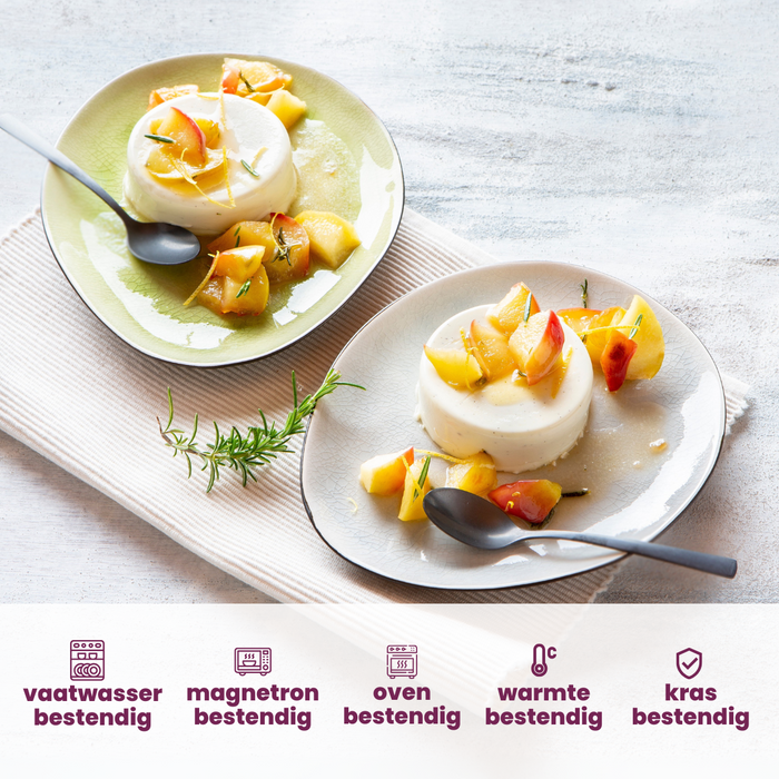 Cosy & Trendy Ontbijtborden | Dessertborden Streetfood 19.5 x 16 cm - 10 Stuks