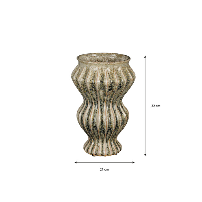 Mica Decorations Pippa Vaas - H32 x Ø21 cm - Keramiek - Groen