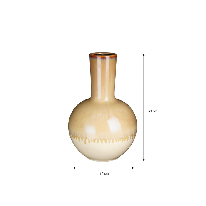 Mica Decorations Holm Vaas - H52 x Ø34 cm - Keramiek - Crème