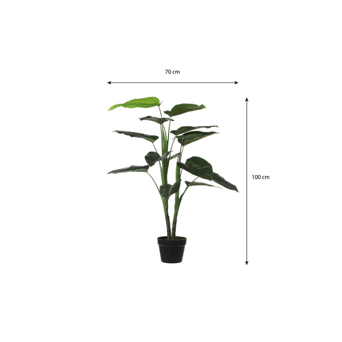 Mica Decorations Philodendron Kunstplant - H100x Ø70 cm - Groen