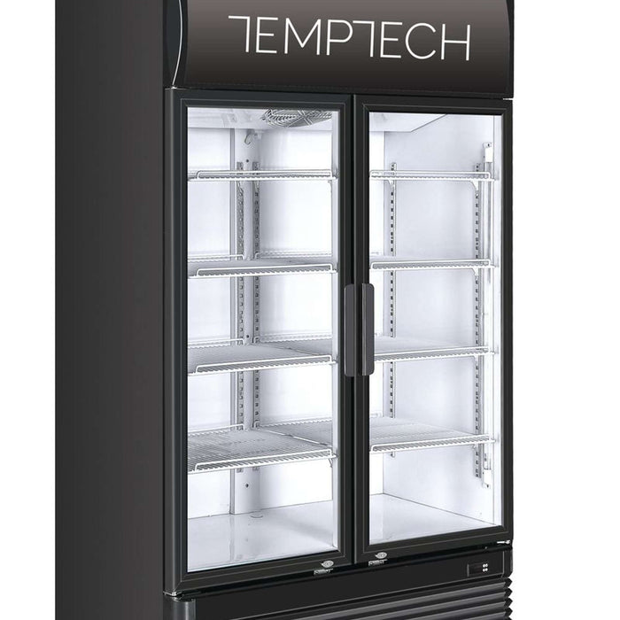 Temptech - Koelvitrine met Display 750L Dubbele deuren
