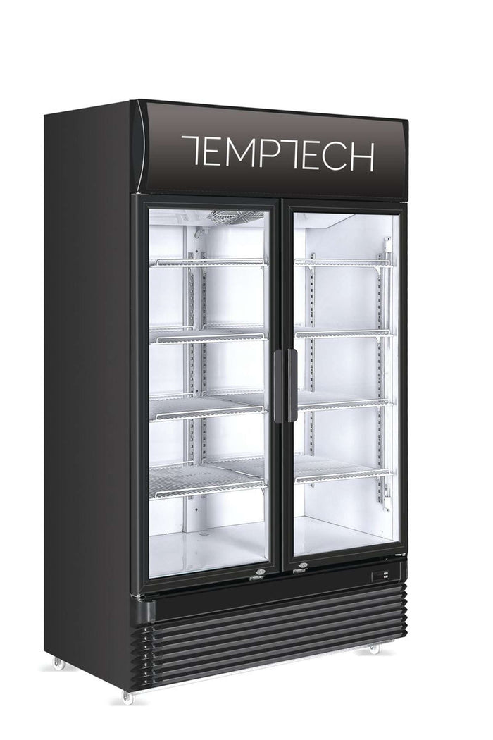 Temptech - Koelvitrine met Display 750L Dubbele deuren