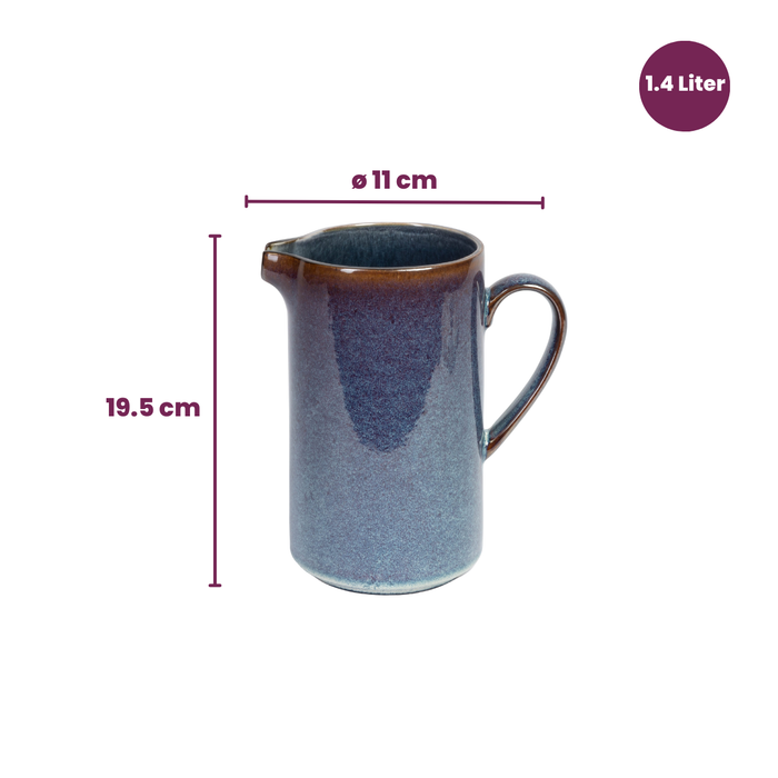 Cosy & Trendy Schenkkan | Melkkan | Waterkan | Waterkaraf - Quintana Blue - 1.4 liter