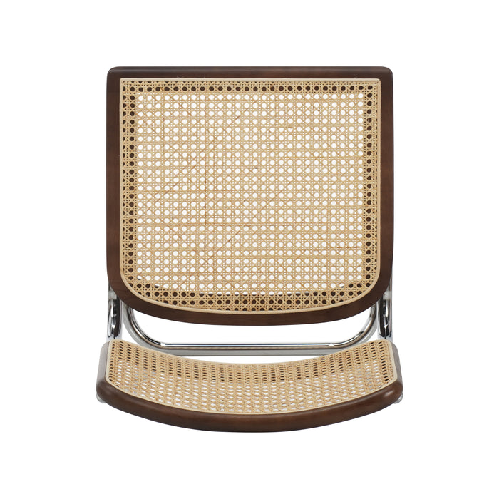 by fonQ Vento Eetkamerstoel - Walnoot / Chroom