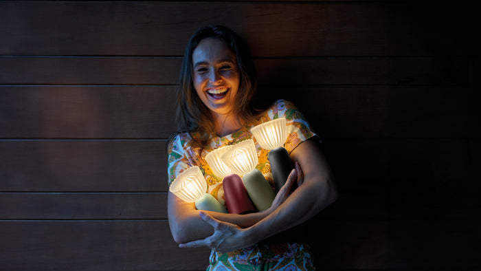 Fermob Swiing - draadloze tafellamp - outdoor - H 20 cm - Carbone