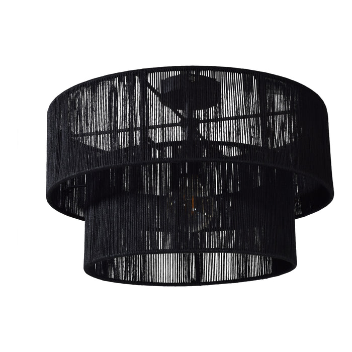 Urban Interiors - Plafondlamp - Diro zwart Jute - Ø45