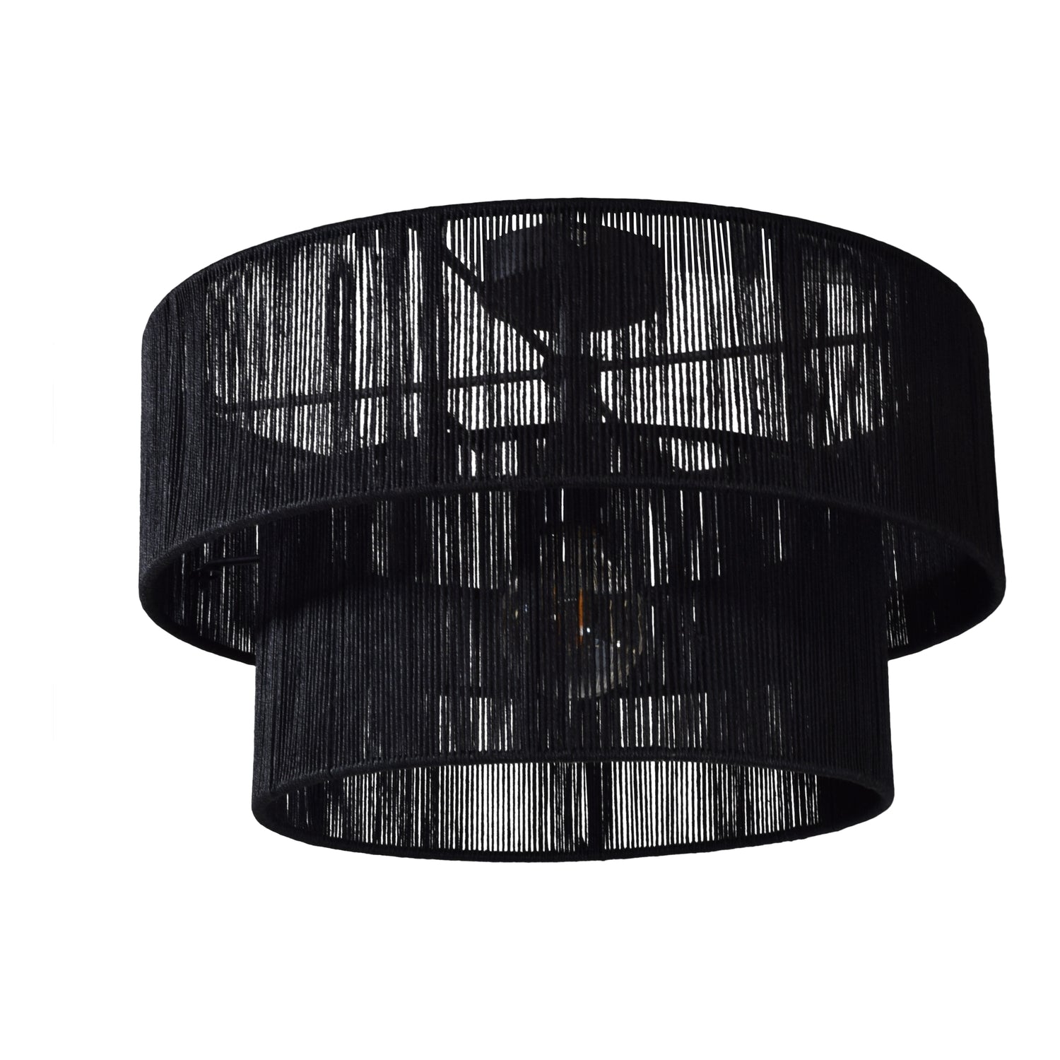 Urban Interiors - Plafondlamp - Diro zwart Jute - Ø45