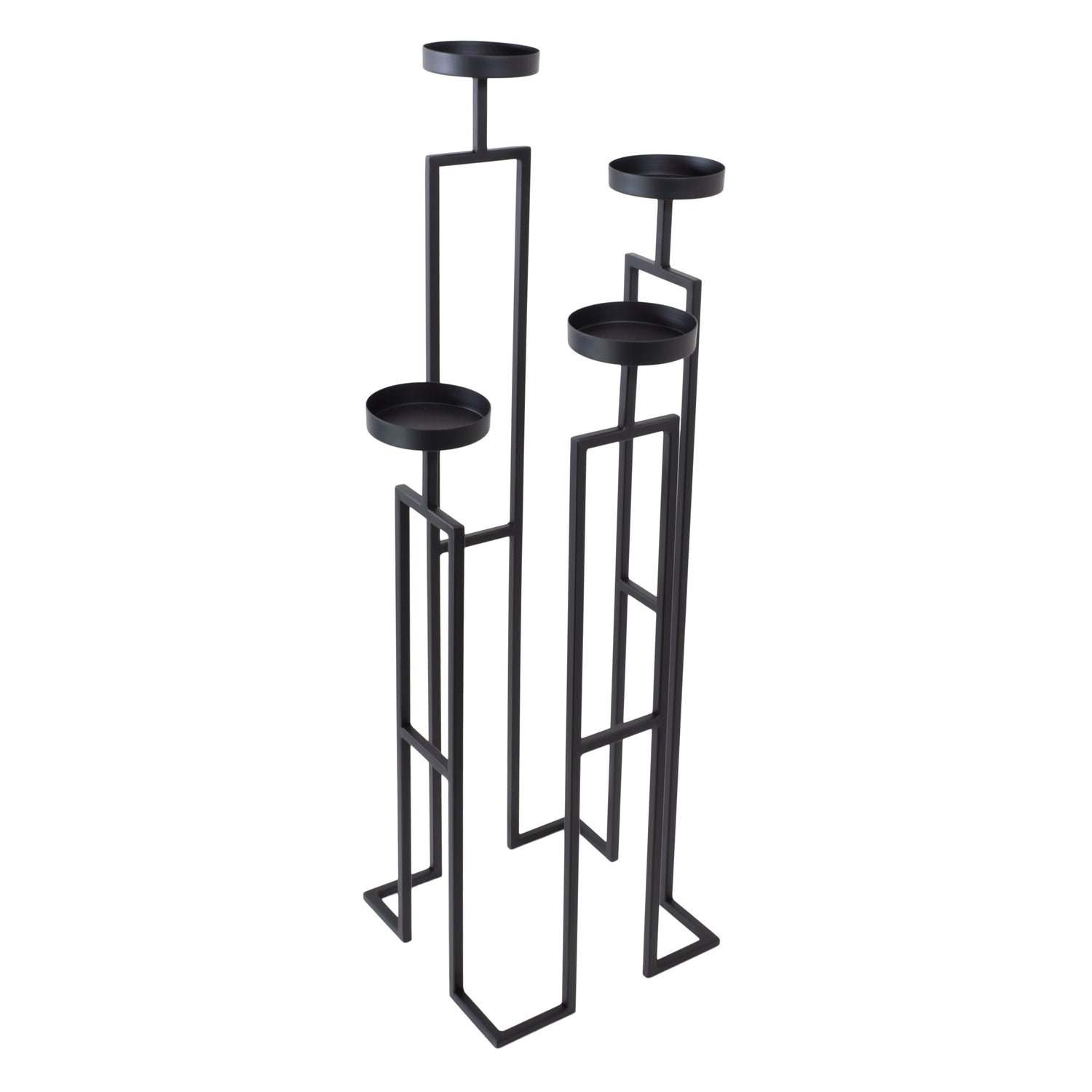 LOFT42 Vloerkandelaar Stella 4 kaarsen - Zwart metaal