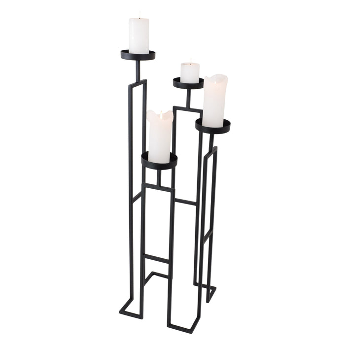 LOFT42 Vloerkandelaar Stella 4 kaarsen - Zwart metaal