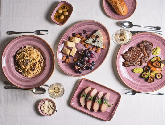 Bonna Dinerbord - Aura Blackberry - Porselein - 27 cm - set van 6