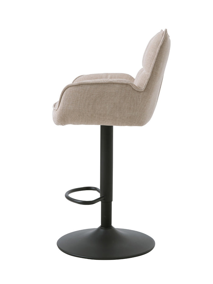 Giga Living - Barstoel Linnen Stof - Verstelbaar - Marilla - Set van 2