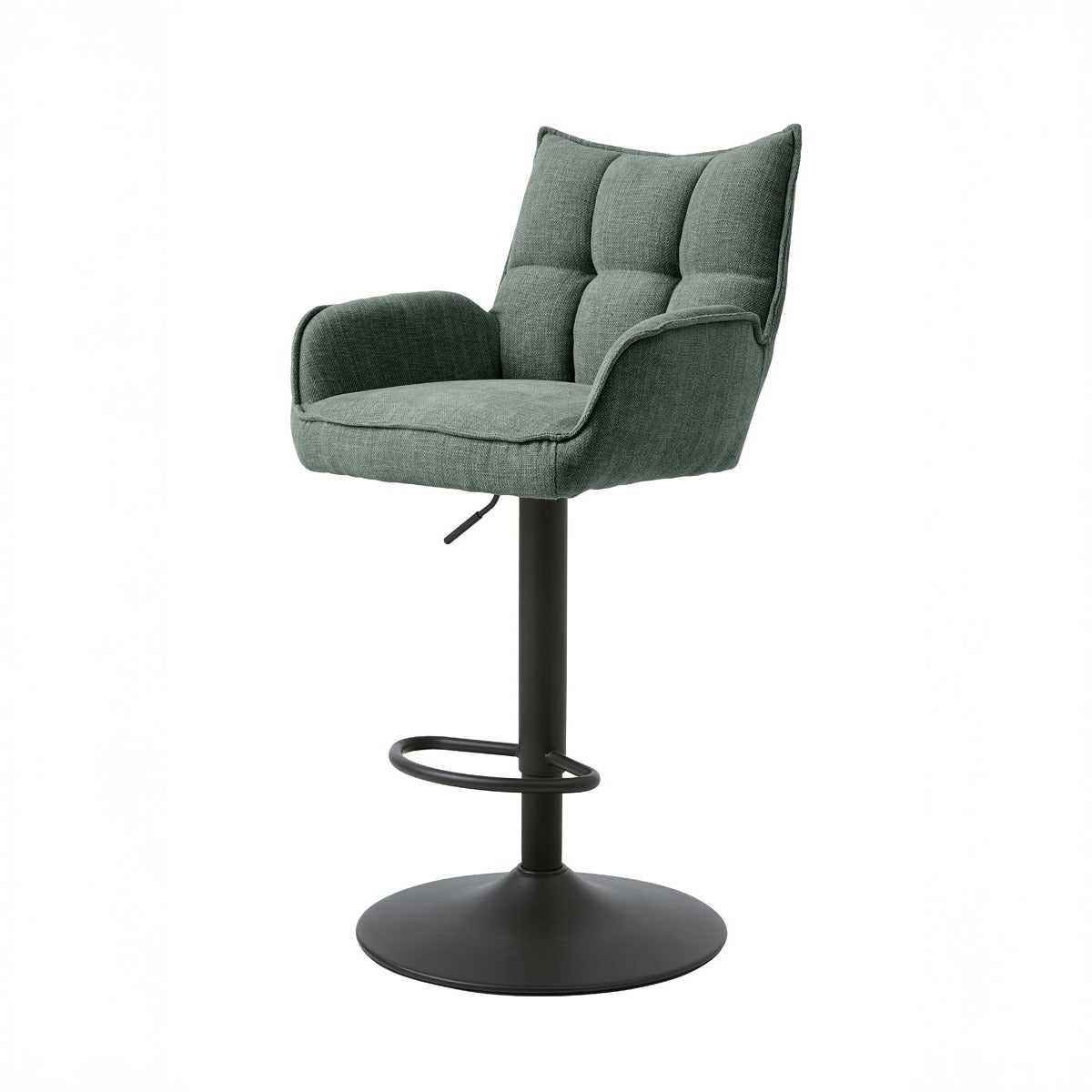 Giga Living - Barstoel Groen Stof - Verstelbaar - Marilla - Set van 2