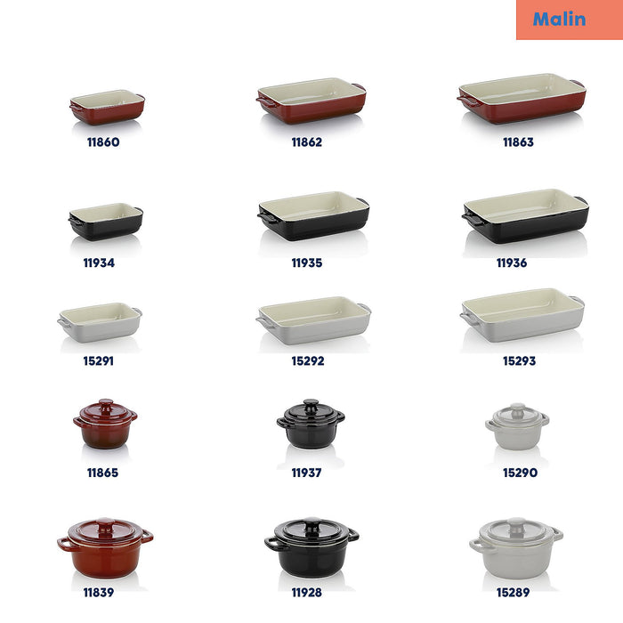 Ovenschaal Keramiek Zwart, 37.5 cm x 22 cm - Kela | Malin