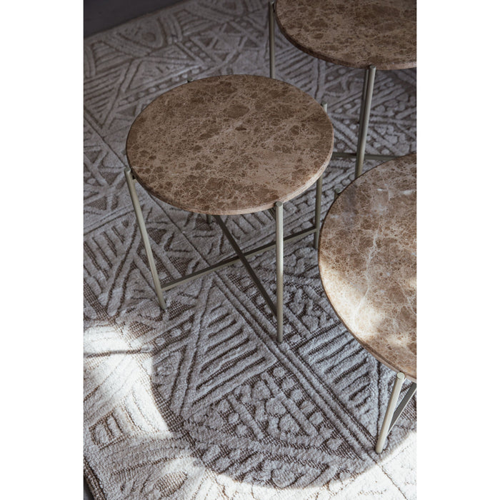 Housecraft Living Tooz bijzettafel Rond 40 cm Marmer Beige