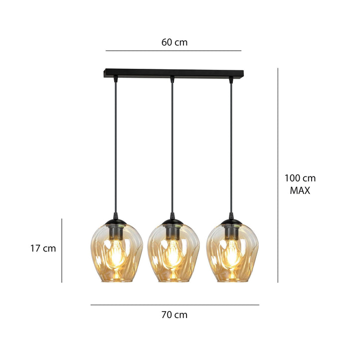Loft46 3-lichts hanglamp Noah