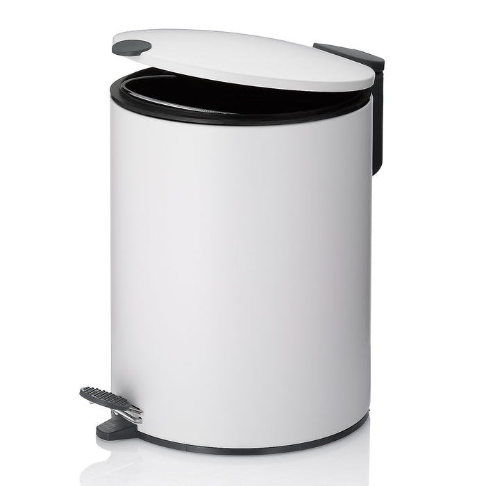 Kela Pedaal Afvalemmer, 5 L, Wit | Mats