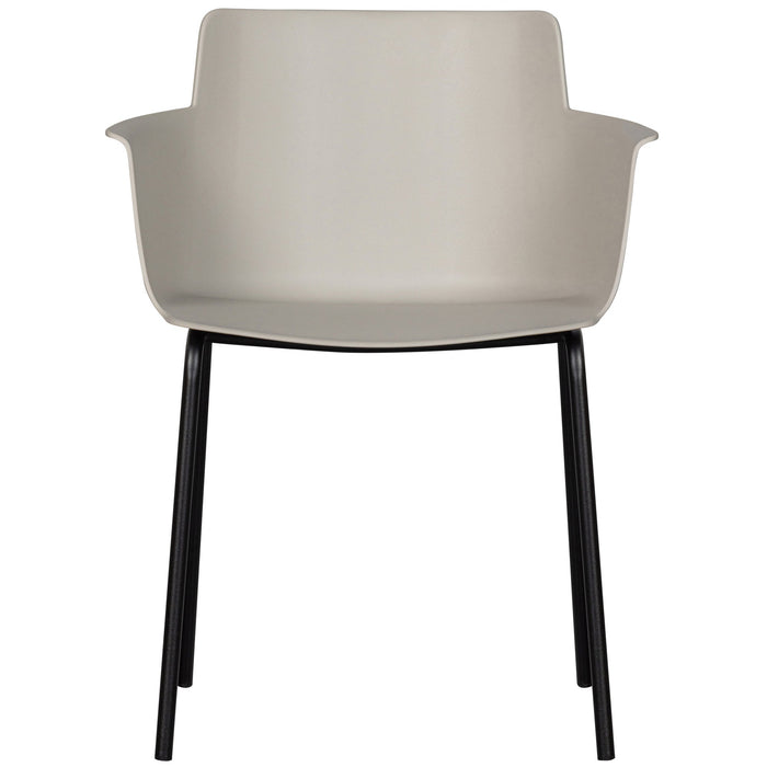 WOOOD Foppe Eetkamerstoelen Outdoor - Pp|Metaal - Mist - Set van 2