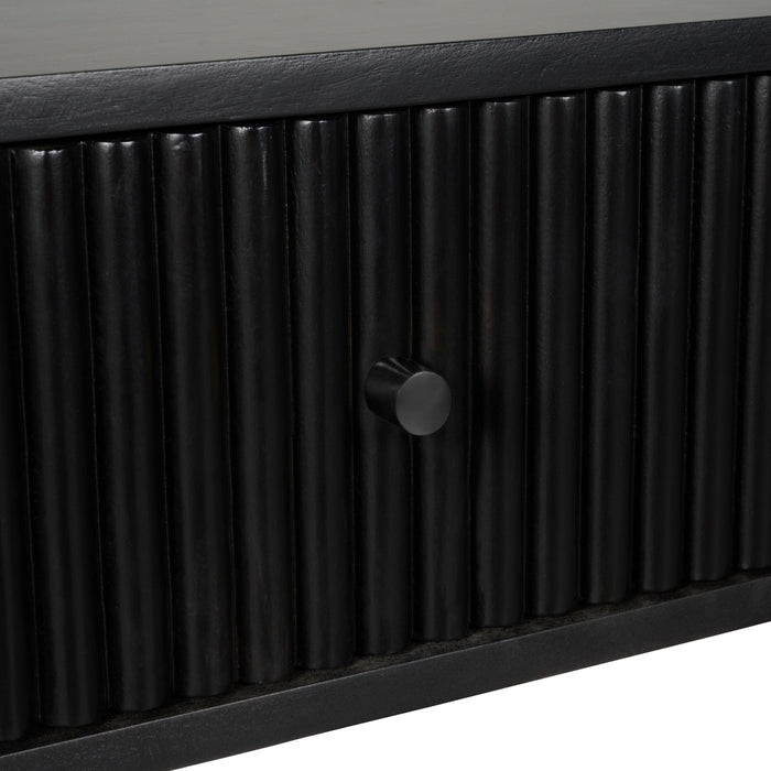 Nachtkastje Sem - Zwart - Hout - 45x55x35cm (BxHxD)