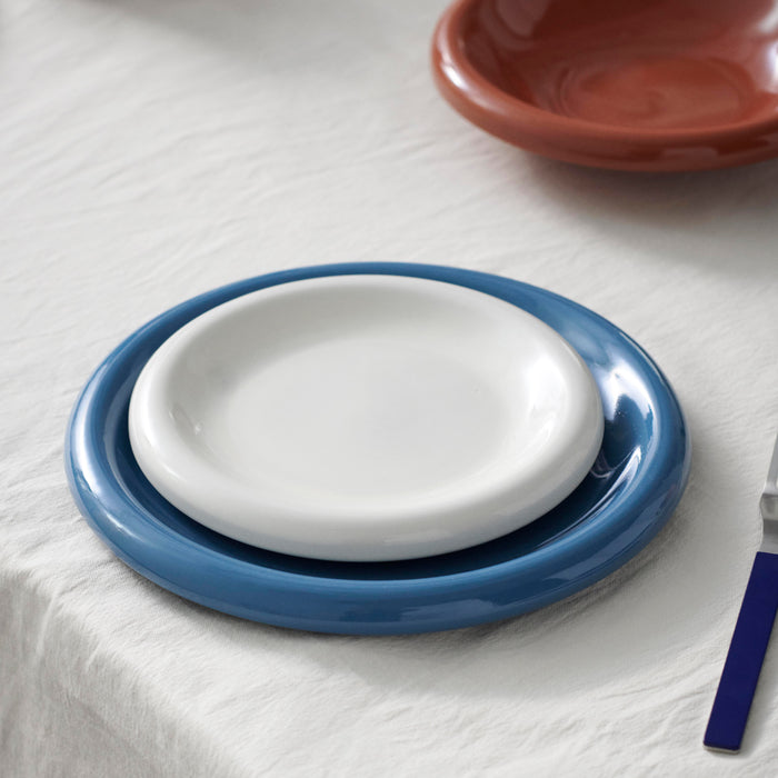 HAY Barro Dinerborden Ø 24 cm - Set van 2 - Donkerblauw