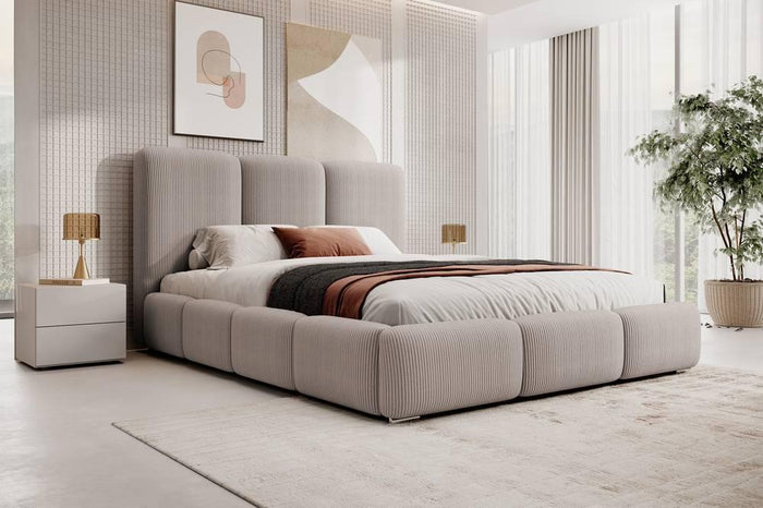 NADUVI Collection Bedframe Briar met opbergvak ribstof 140x200