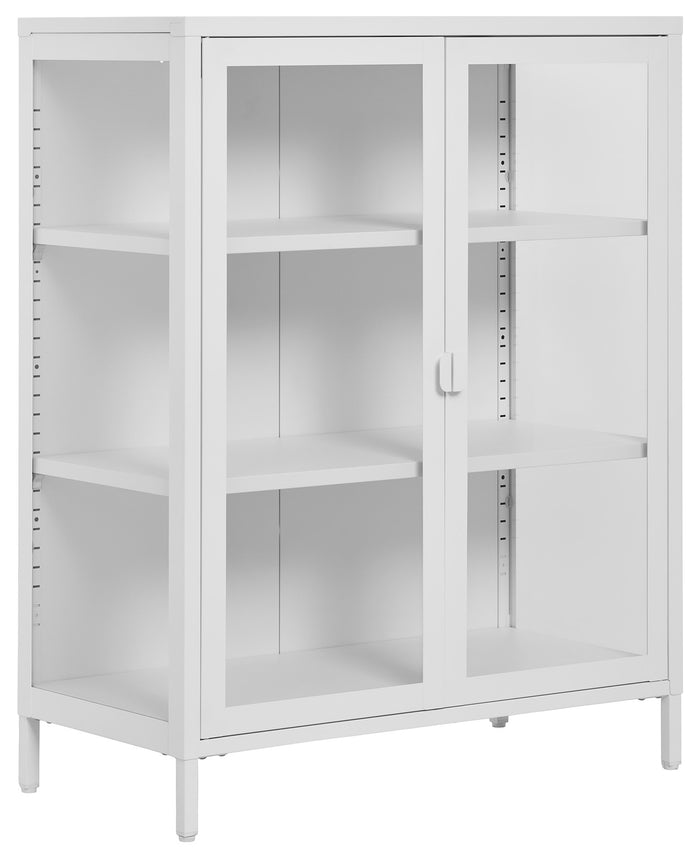 House Nordic Brisbane Wit | Glas Vitrinekast H101 cm