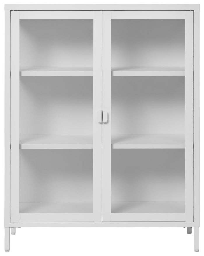 House Nordic Brisbane Wit | Glas Vitrinekast H101 cm