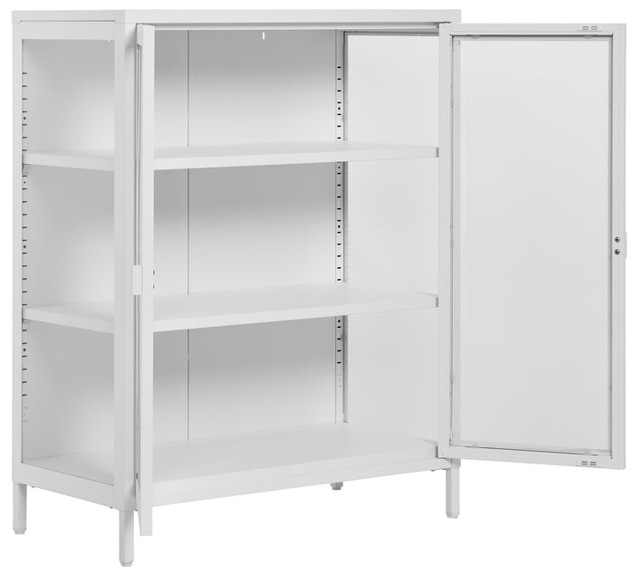 House Nordic Brisbane Wit | Glas Vitrinekast H101 cm