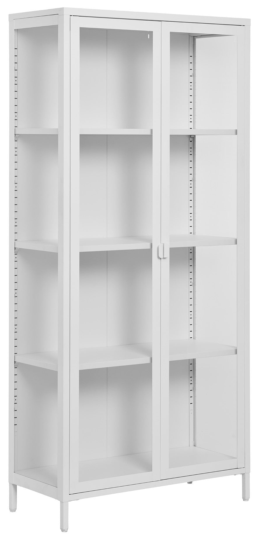 House Nordic Brisbane Wit | Glas Vitrinekast H175 cm