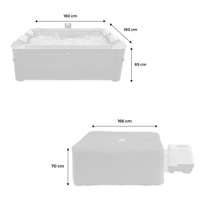 sweeek - Spa Oslo Sapphire met hoes 160cm