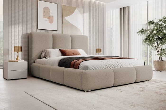 NADUVI Collection Bedframe Briar bouclé met opbergvak 140x200