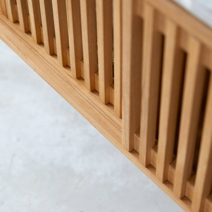 Tikamoon - Consoletafel in massief teakhout en premium terrazzo